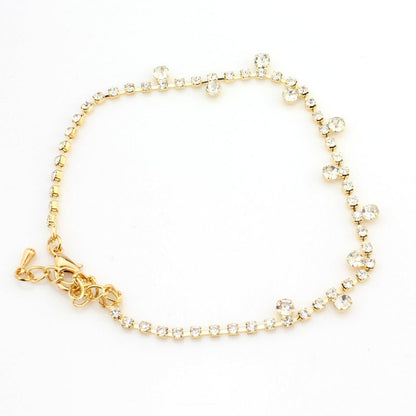 Small Diamond With Rhinestone Anklet