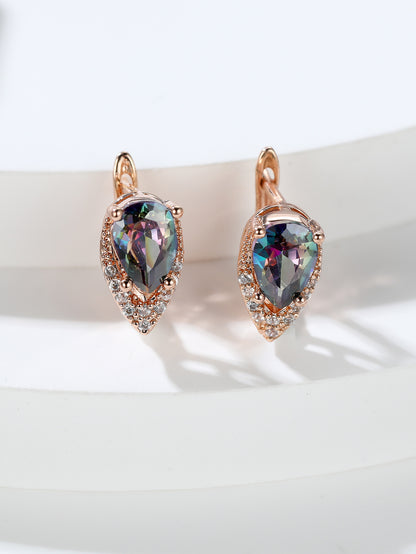 Four-claw Lvzuan V-shaped Earrings