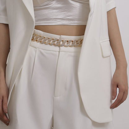 Generous Geometry Zircon Waist Chain