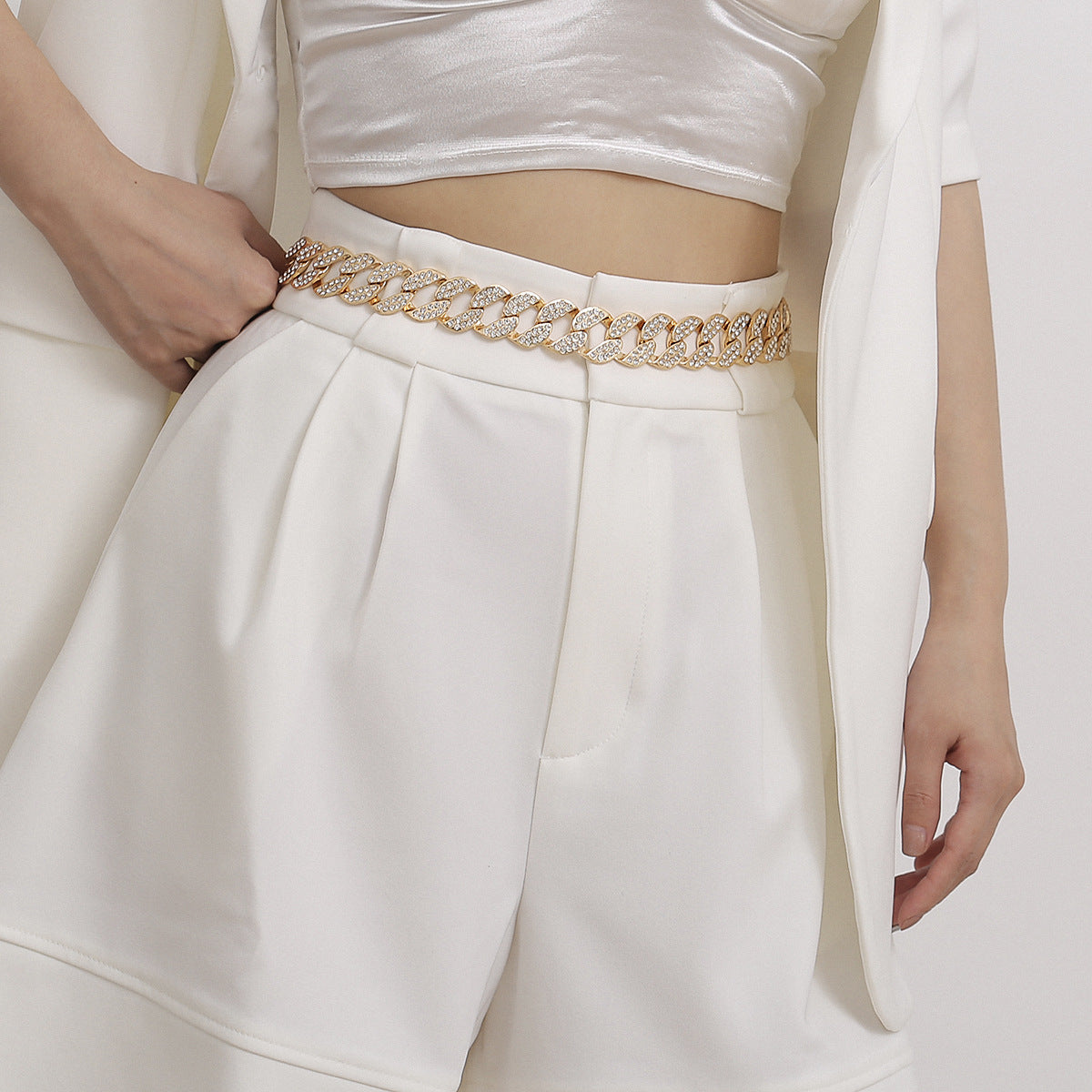 Generous Geometry Zircon Waist Chain