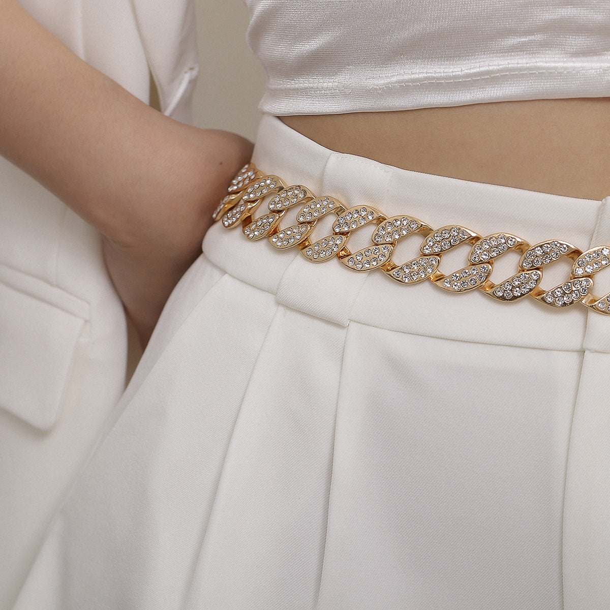 Generous Geometry Zircon Waist Chain