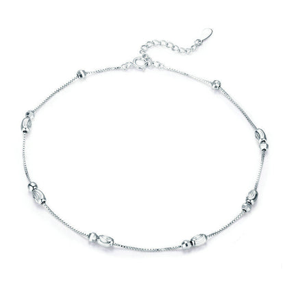 Plated DIY Lady Silver Anklet