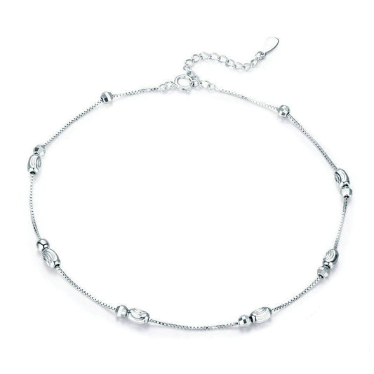 Plated DIY Lady Silver Anklet