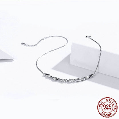 Plated DIY Lady Silver Anklet