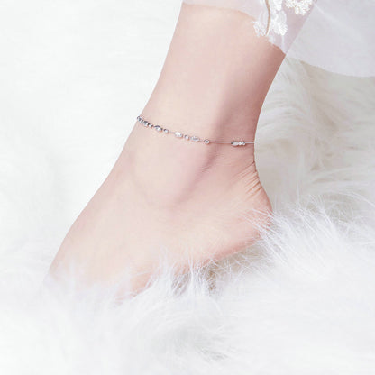 Plated DIY Lady Silver Anklet