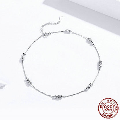 Plated DIY Lady Silver Anklet