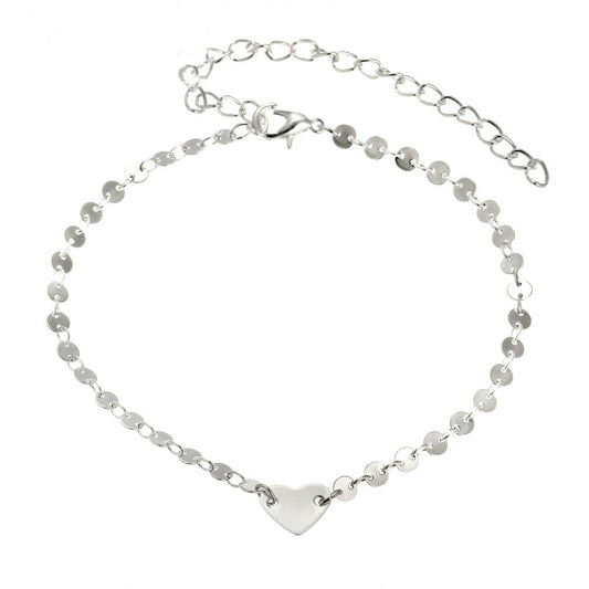 Love Coin Anklet Copper Chain Foot