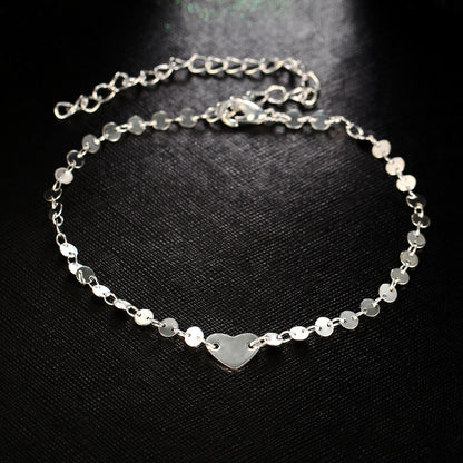 Love Coin Anklet Copper Chain Foot