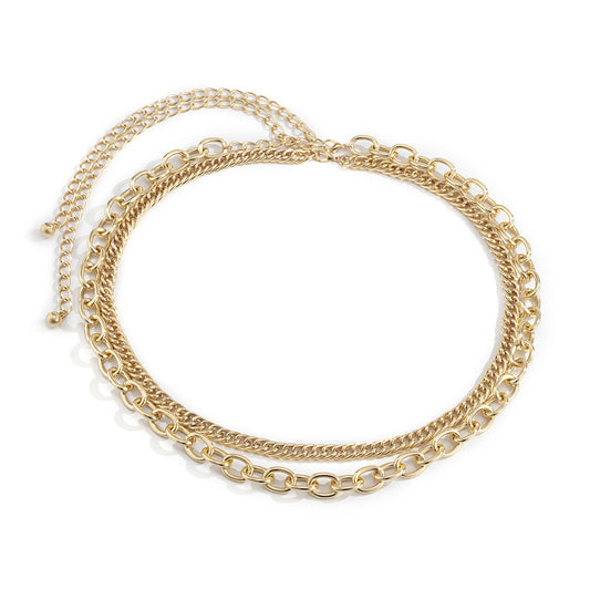 Metal Cross Chain Set Waist Chain