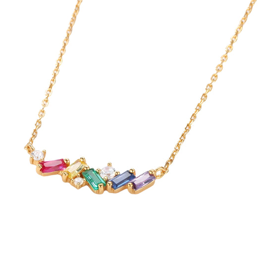 Japanese Light Luxury Rainbow Candy Necklace