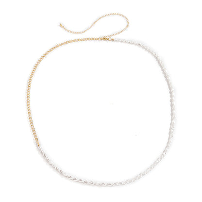 Shaped Imitation Pearl Waist Chain