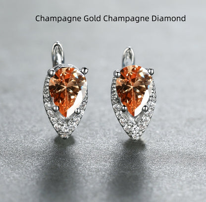 Four-claw Lvzuan V-shaped Earrings