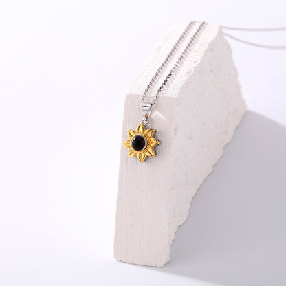 Sunflower Projection Necklace