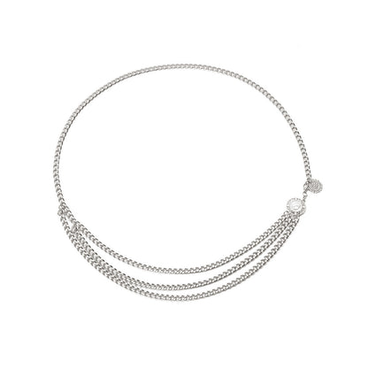 Sunflower disk aluminum waist chain