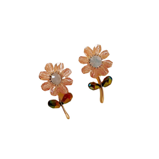Crystal Petal Earrings