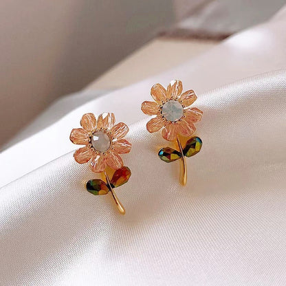 Crystal Petal Earrings
