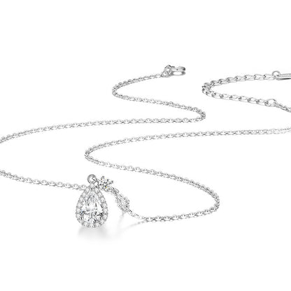 Shiny Diamond Water Drop Necklace