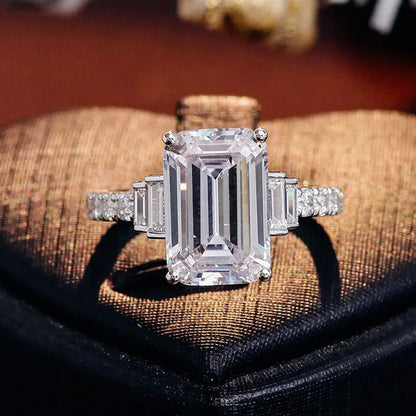 Square Inlaid Zircon Ring