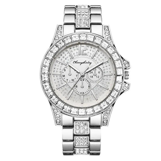 Diamond Three-eye Steel Belt Watch