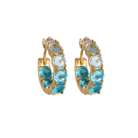 Square Zirconium Light Luxury Earrings