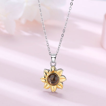 Sunflower Projection Necklace