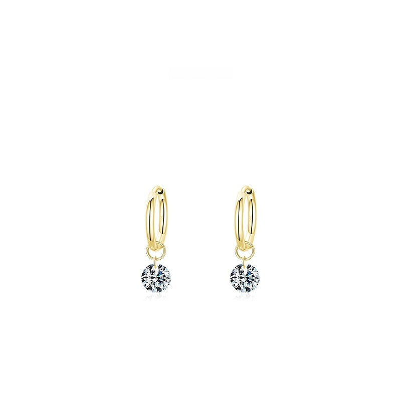 Glossy Artificial Diamond Zircon Delicate Earrings
