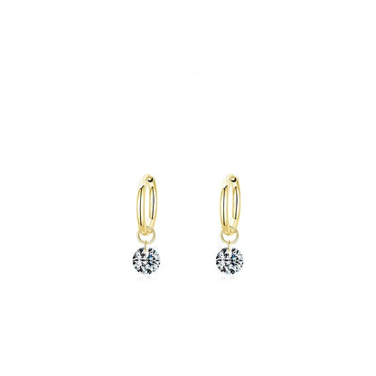 Glossy Artificial Diamond Zircon Delicate Earrings