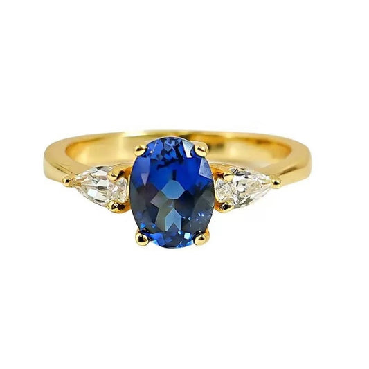 Oval Blue Ring