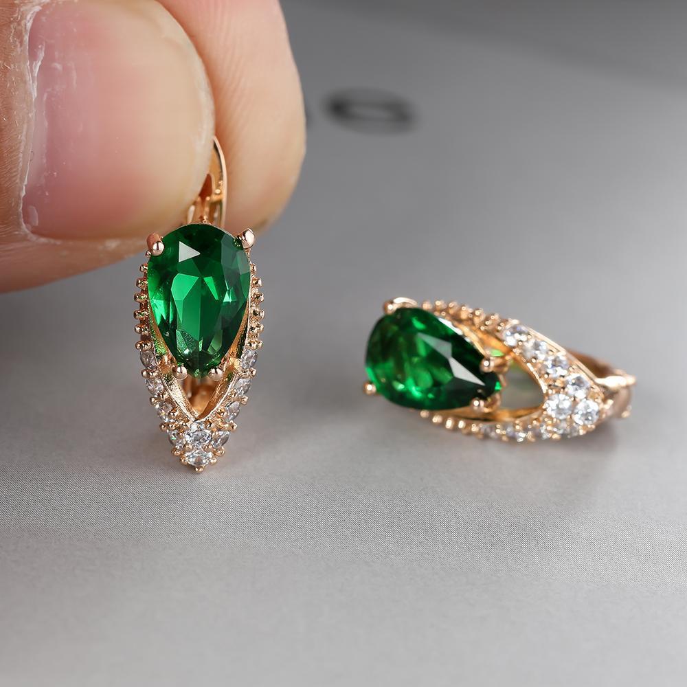 Four-claw Lvzuan V-shaped Earrings