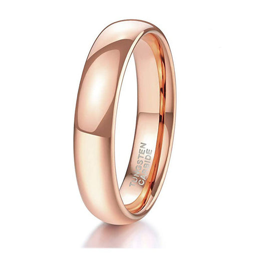 Tungsten Rose Gold Curved Ring