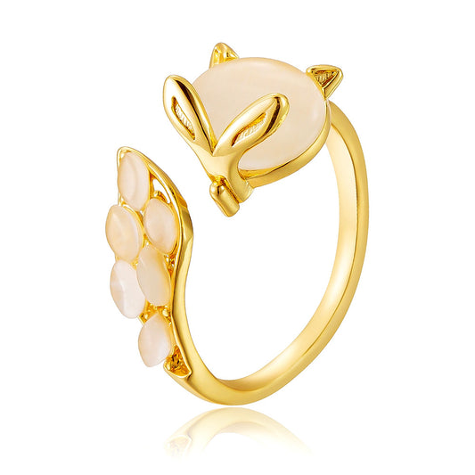 Opal Little Fox Open Ring