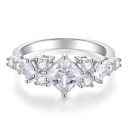 Princess Square Bag Moissanite Ring