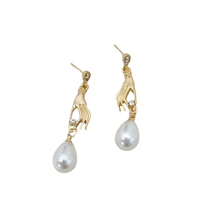 Palm Pearl Eardrops Earrings