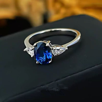 Oval Blue Ring