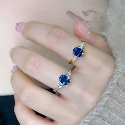 Oval Blue Ring