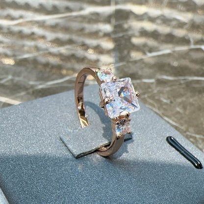 Square Zircon Exquisite Ear Clip Ring