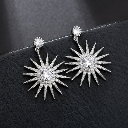 SUNFLOWER Earrings Zircon Inlaid Earrings