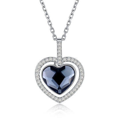 Crystal Necklace Diamond Heart
