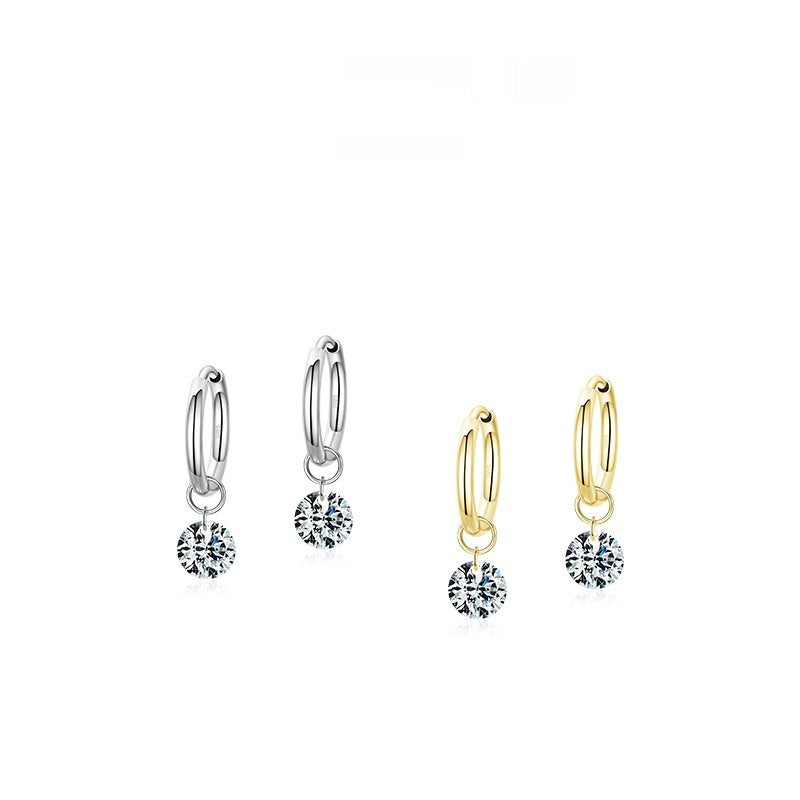 Glossy Artificial Diamond Zircon Delicate Earrings