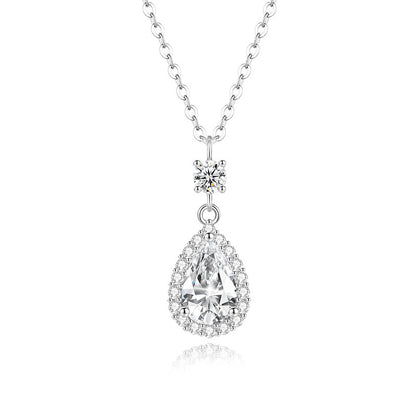 Shiny Diamond Water Drop Necklace