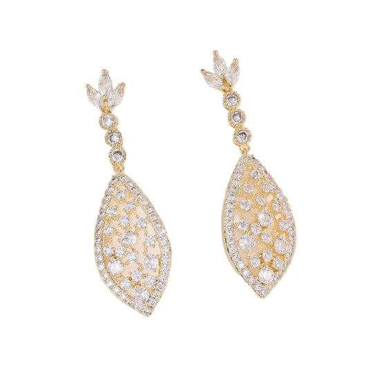 Hollowed Zircon Earrings