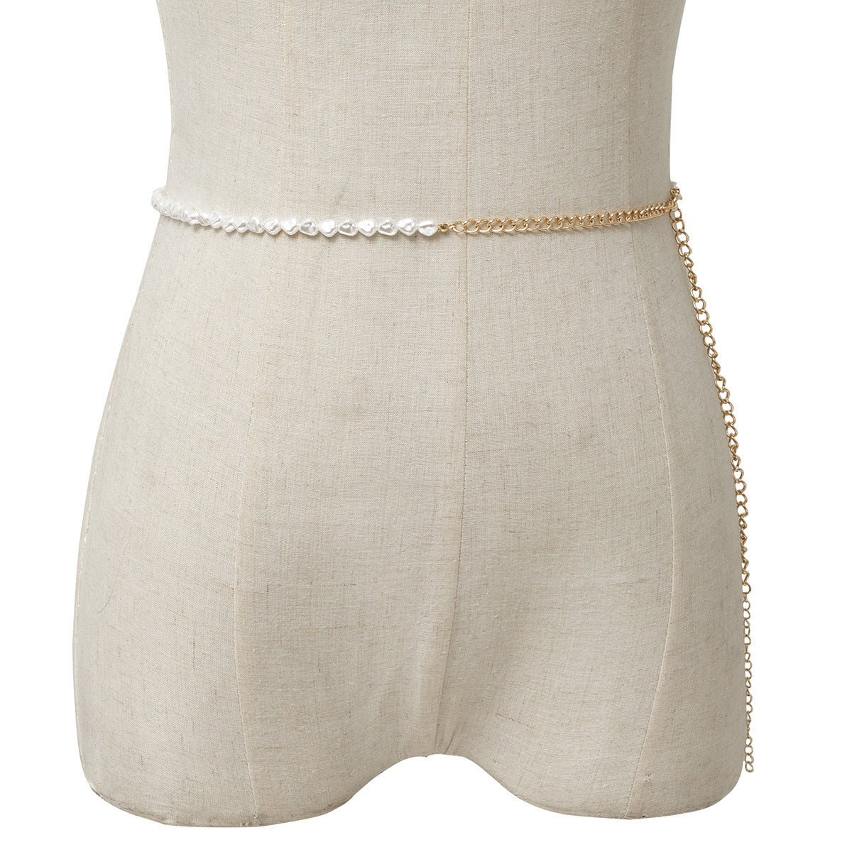 Shaped Imitation Pearl Waist Chain