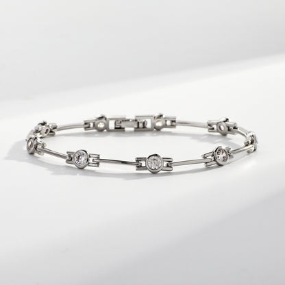 14K Real Gold Inlaid Zirconium Bracelet