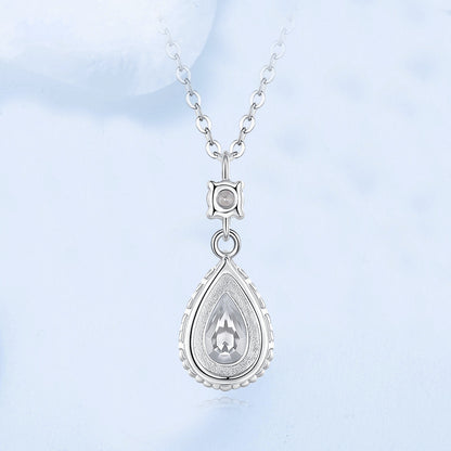 Shiny Diamond Water Drop Necklace